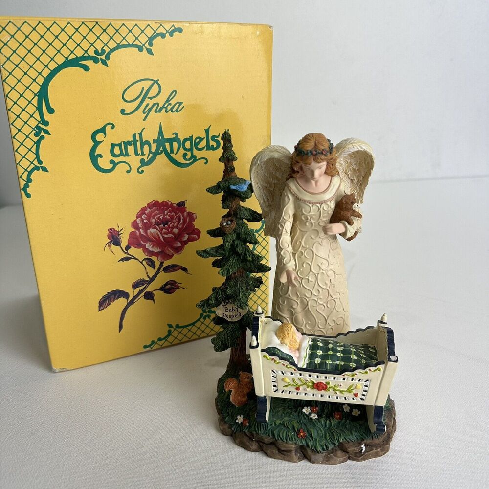L/E Pipka GUARDIAN ANGEL 9" Earth Angel Mother Baby Christmas Tree Figurine
